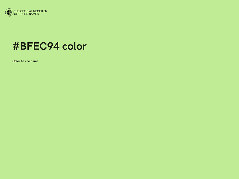 #BFEC94 color image