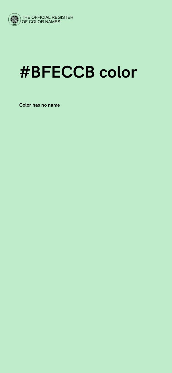 #BFECCB color image