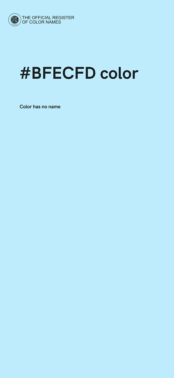 #BFECFD color image