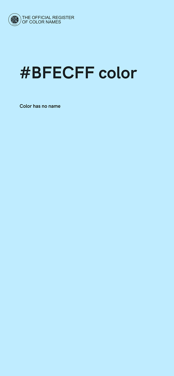 #BFECFF color image