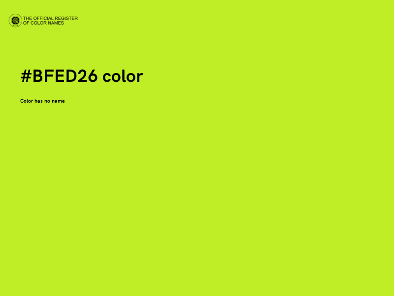 #BFED26 color image