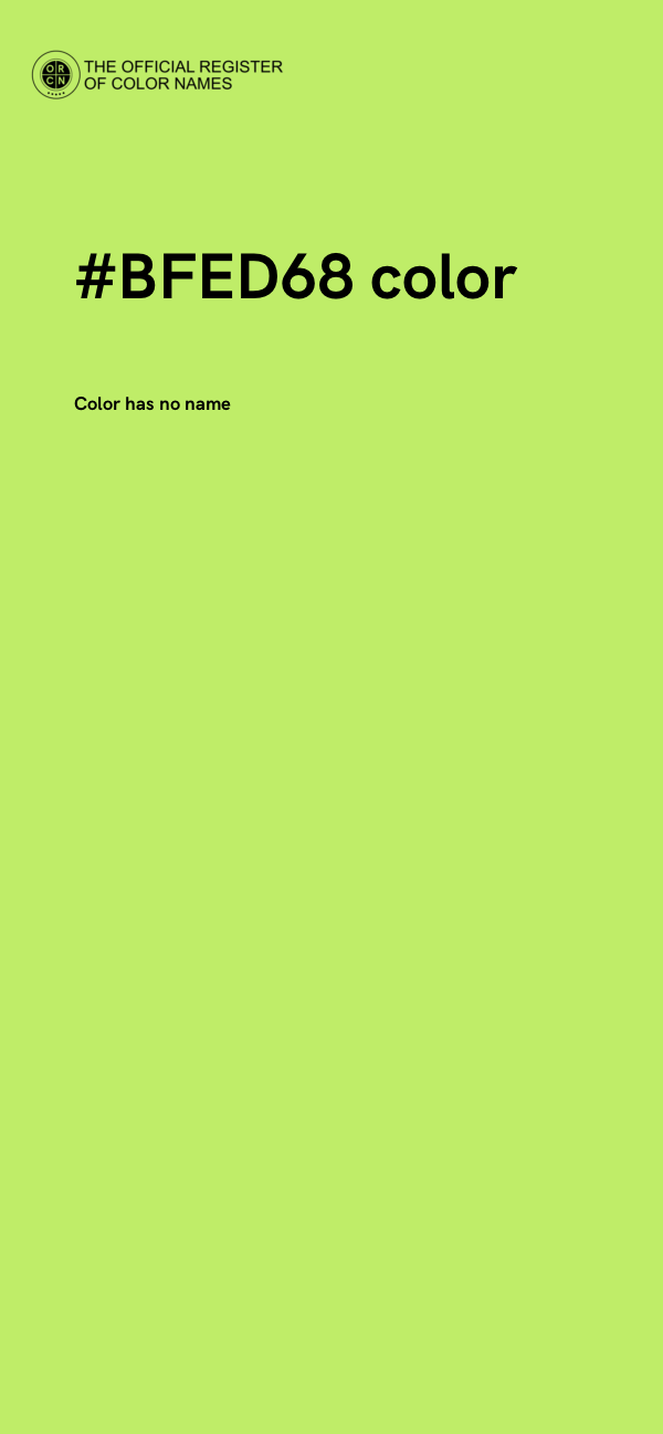 #BFED68 color image