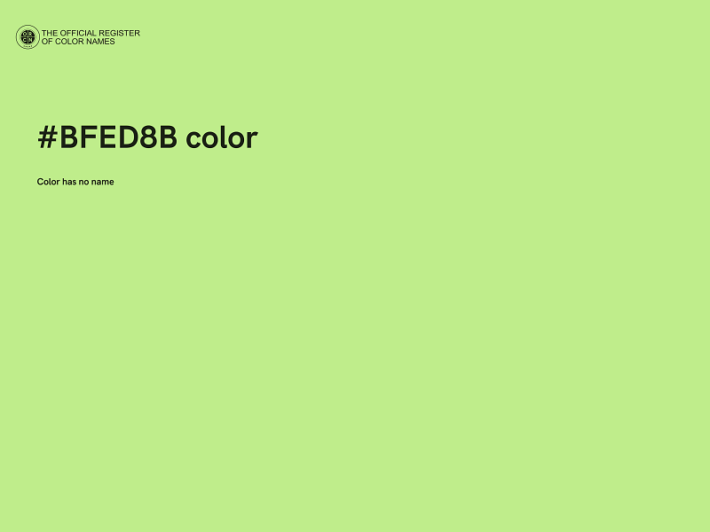 #BFED8B color image