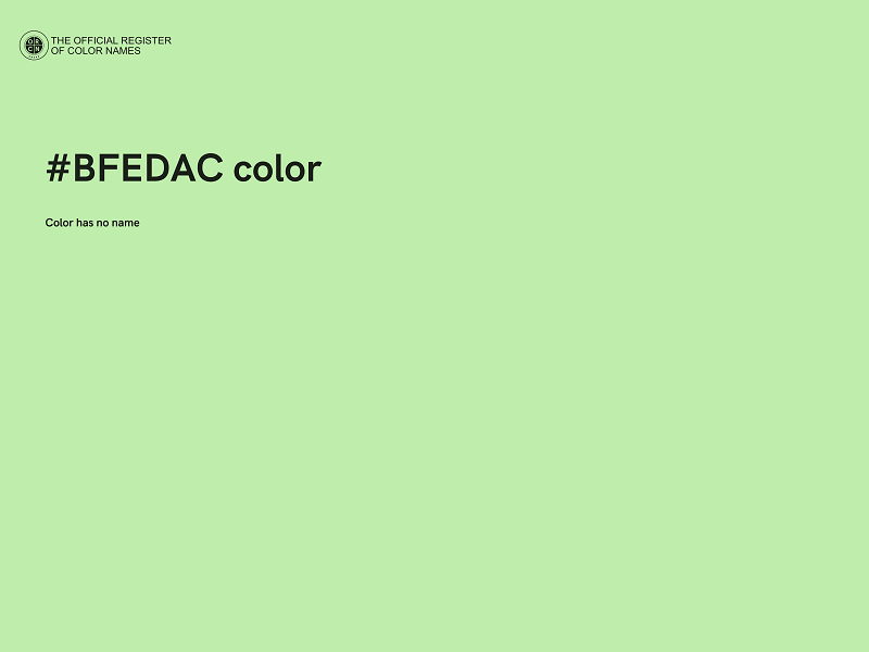 #BFEDAC color image