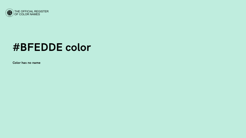 #BFEDDE color image