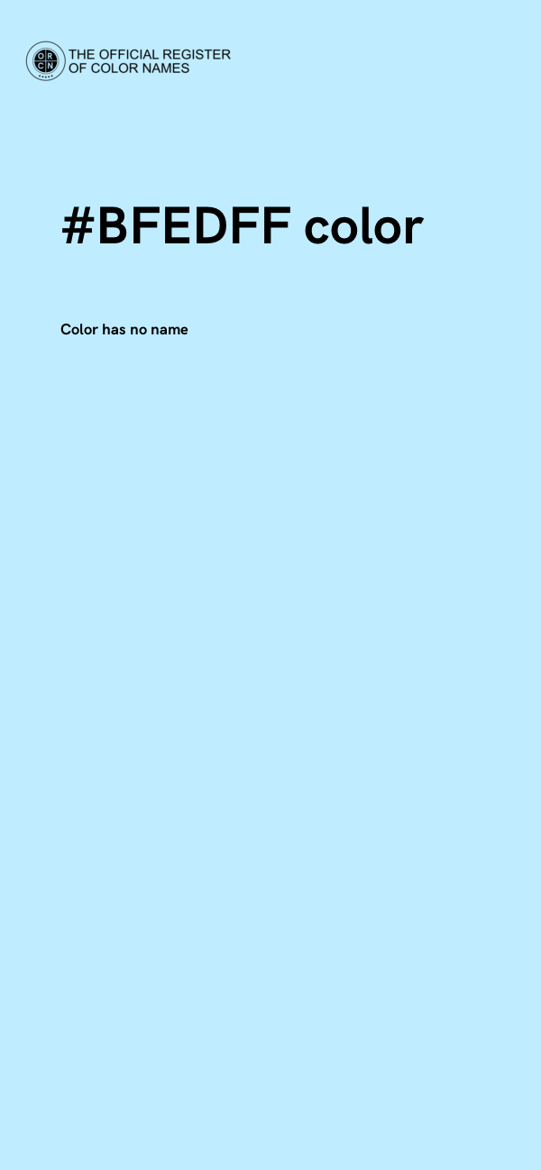 #BFEDFF color image