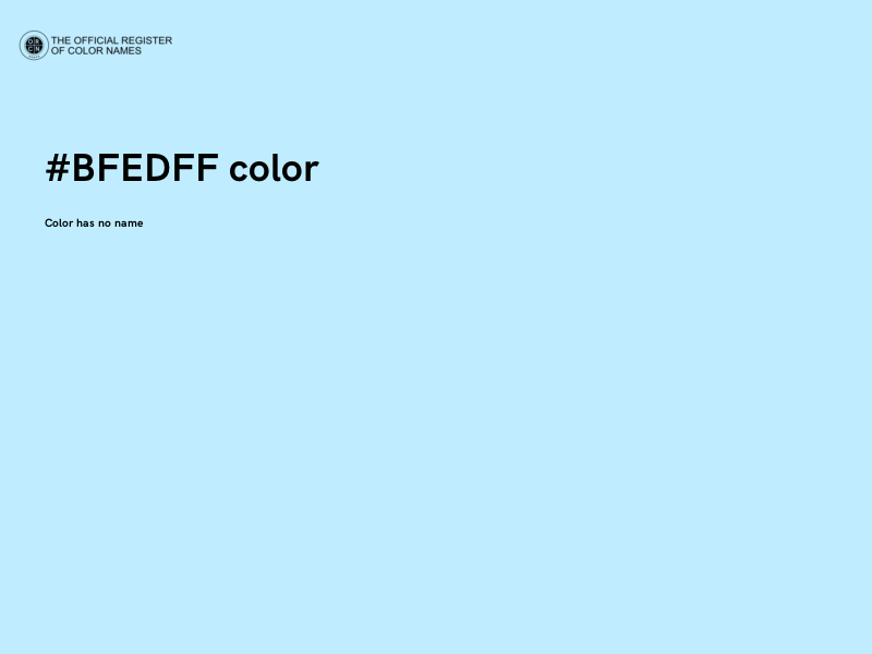 #BFEDFF color image