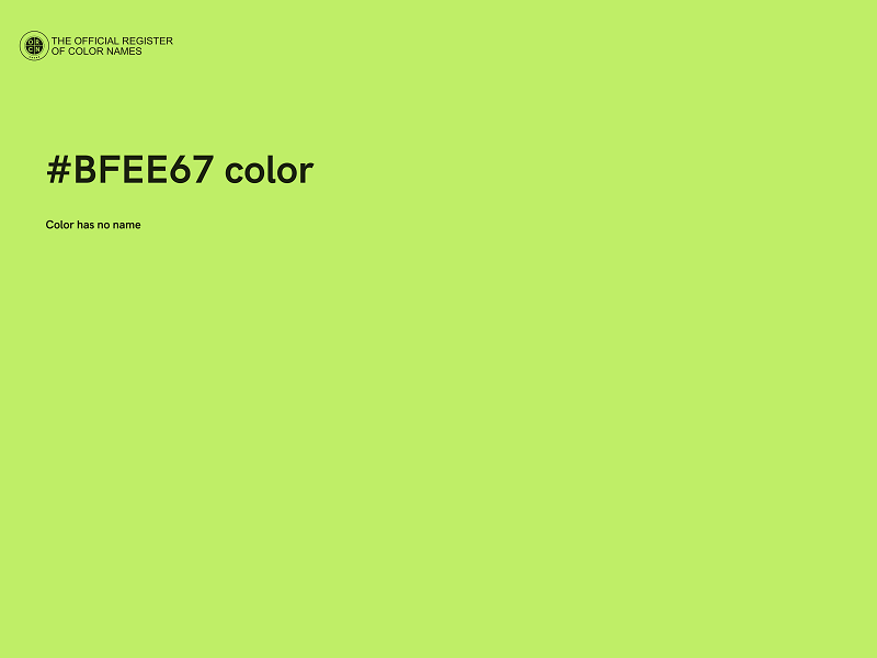 #BFEE67 color image