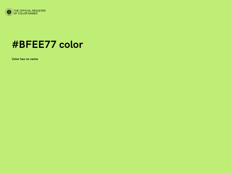 #BFEE77 color image