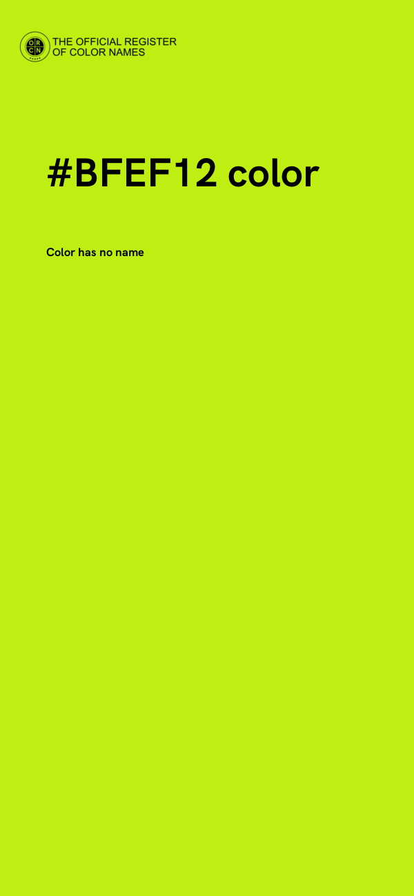 #BFEF12 color image