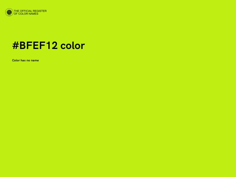 #BFEF12 color image