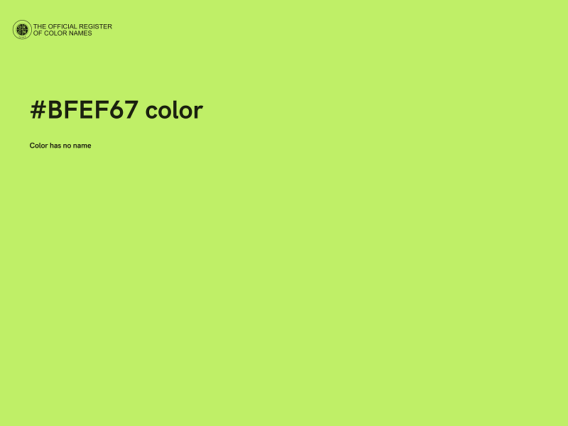 #BFEF67 color image