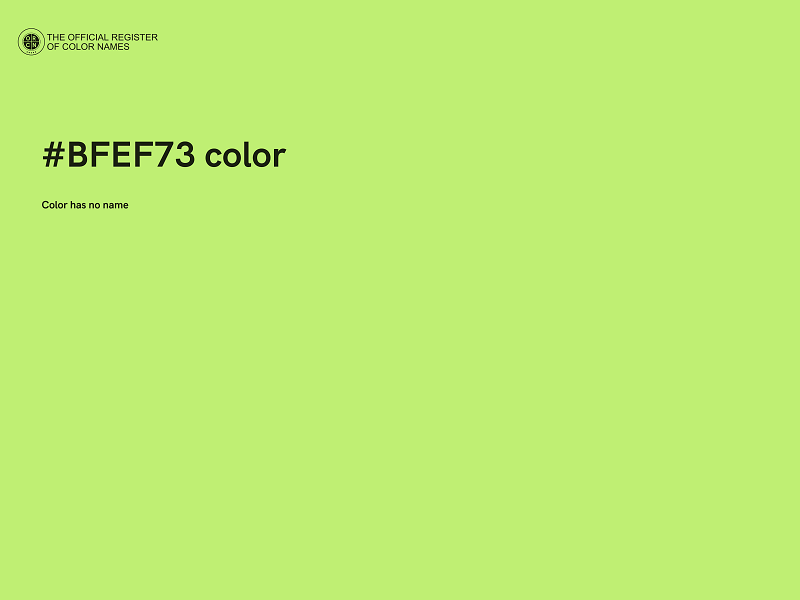 #BFEF73 color image