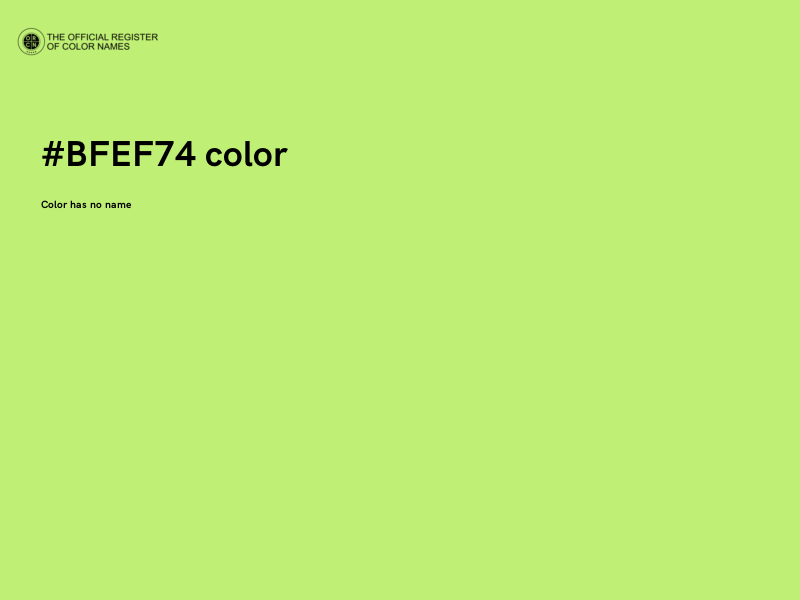 #BFEF74 color image