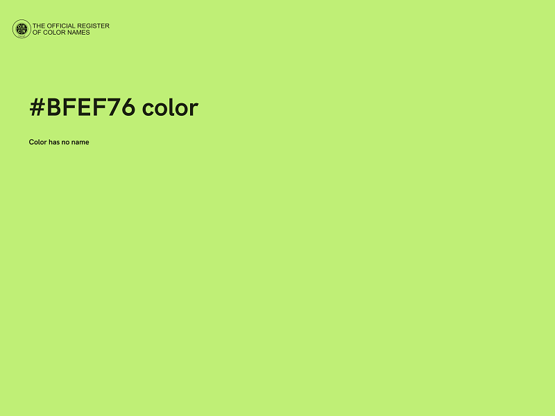 #BFEF76 color image