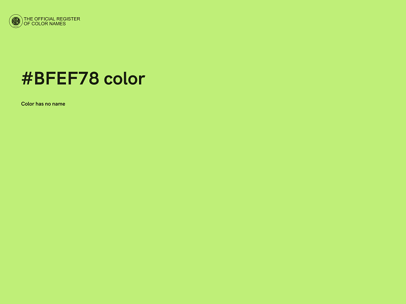 #BFEF78 color image