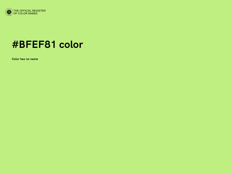 #BFEF81 color image