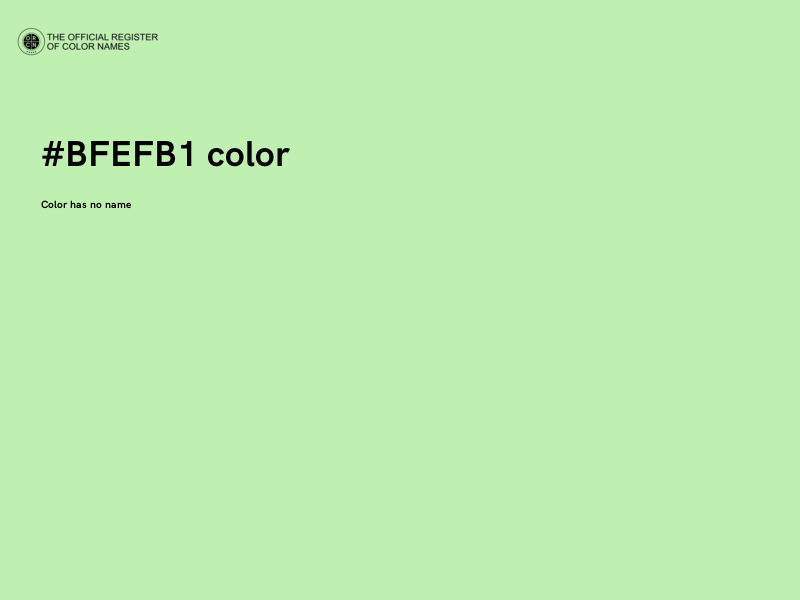 #BFEFB1 color image
