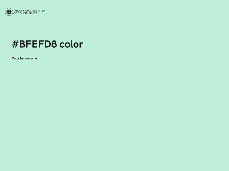 #BFEFD8 color image