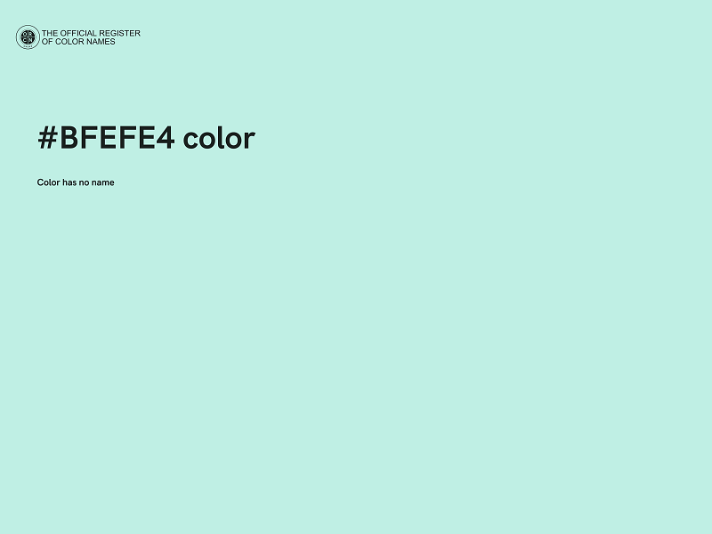 #BFEFE4 color image