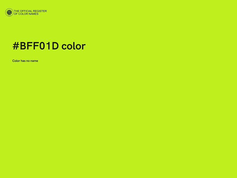 #BFF01D color image