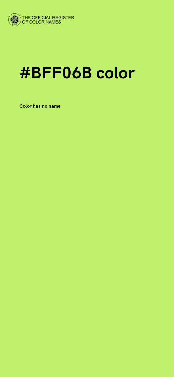 #BFF06B color image