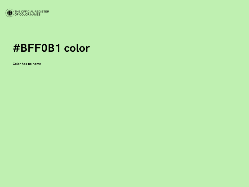 #BFF0B1 color image