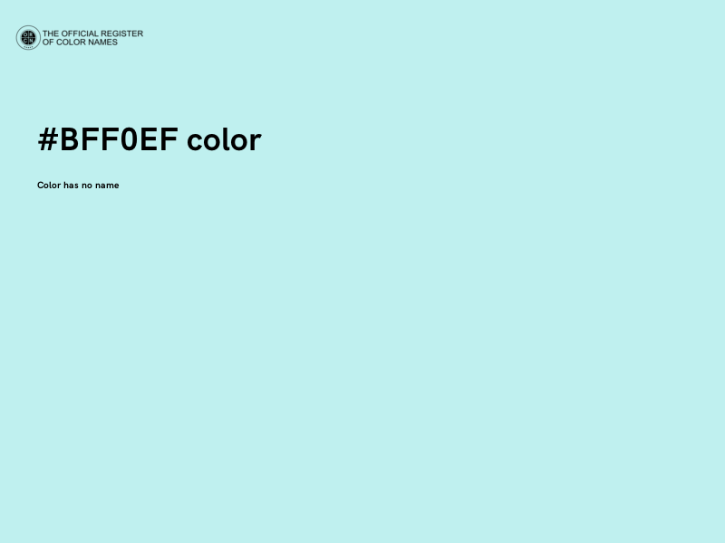 #BFF0EF color image