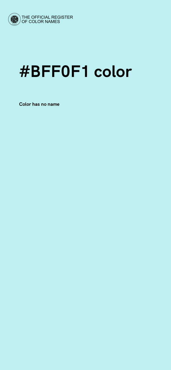 #BFF0F1 color image