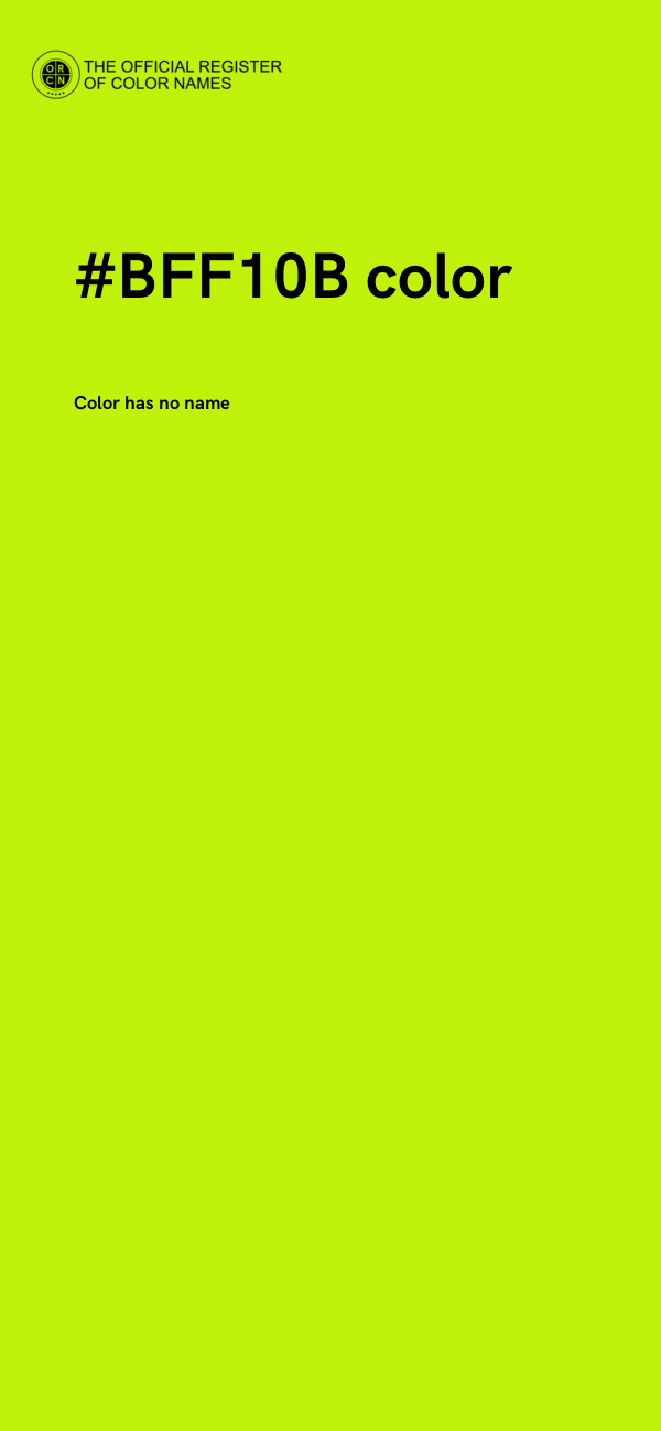 #BFF10B color image