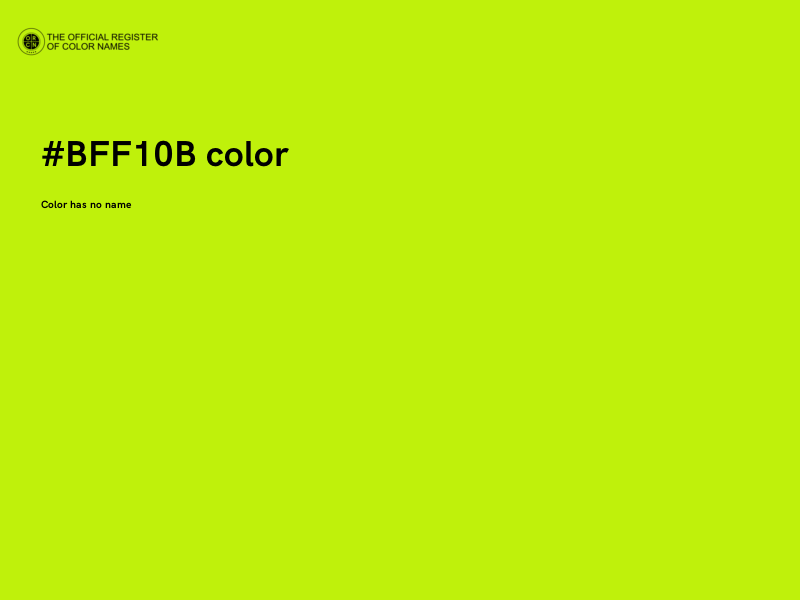 #BFF10B color image