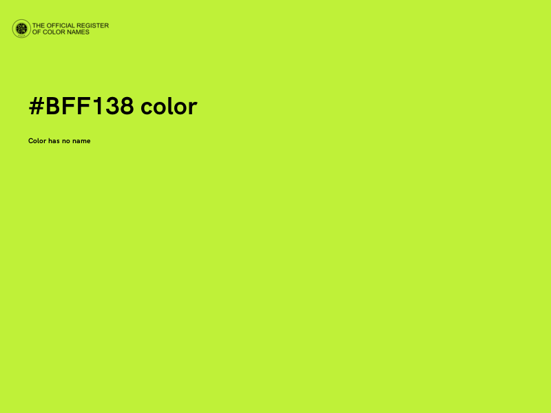 #BFF138 color image