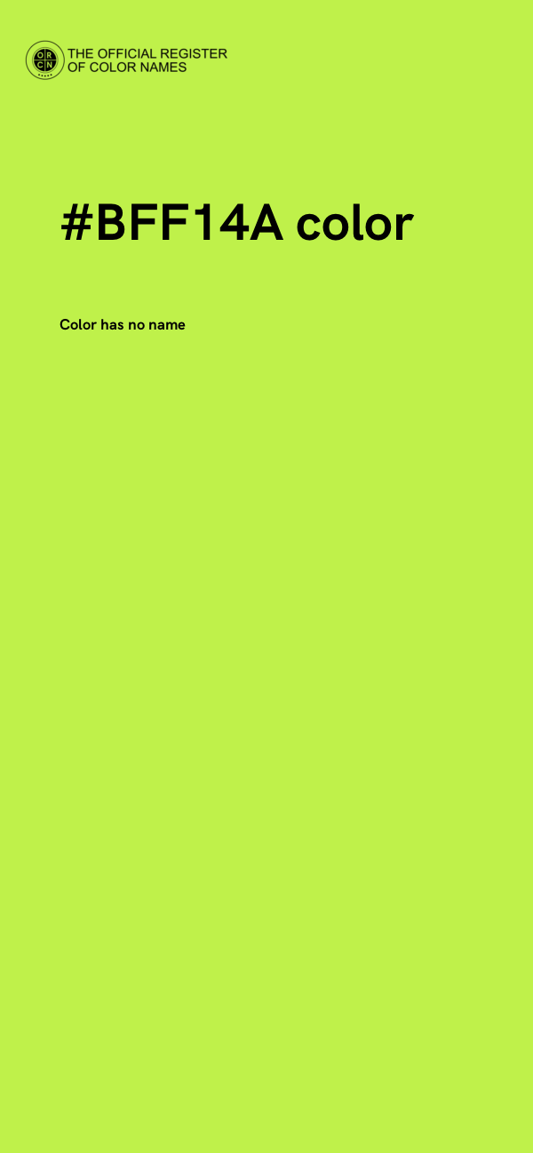 #BFF14A color image