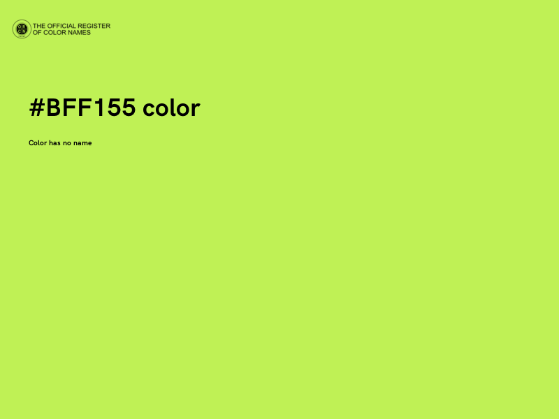 #BFF155 color image