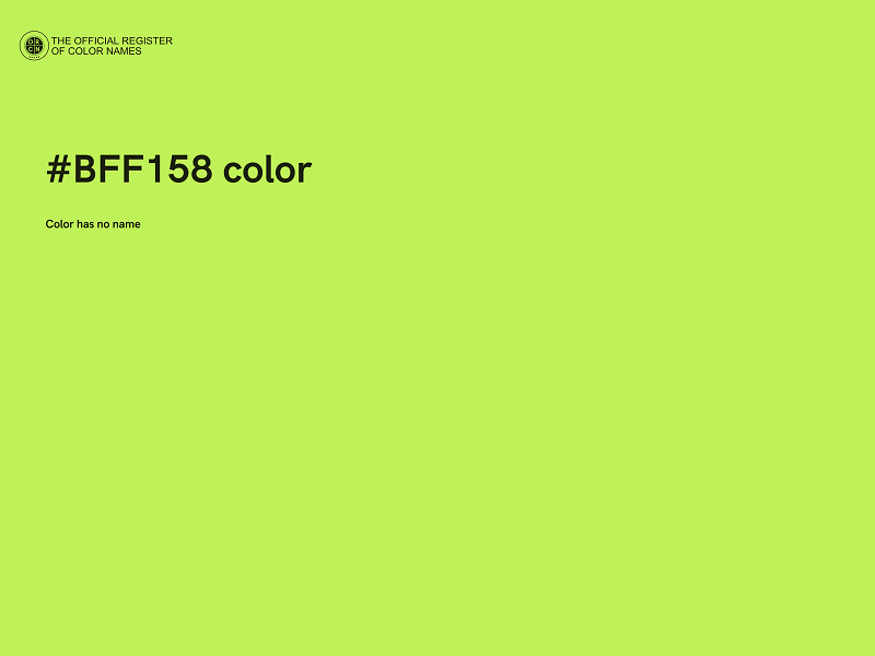 #BFF158 color image