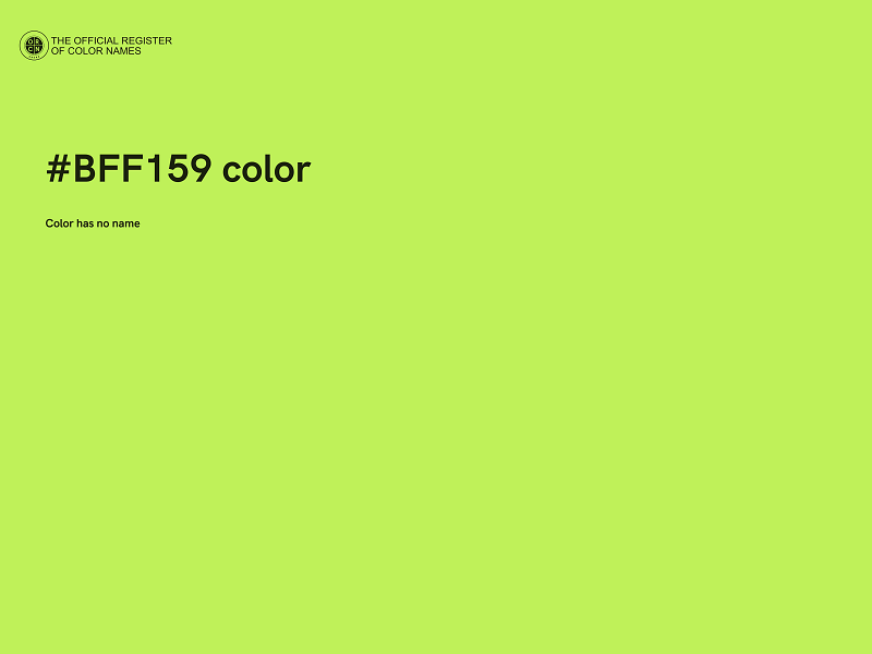 #BFF159 color image