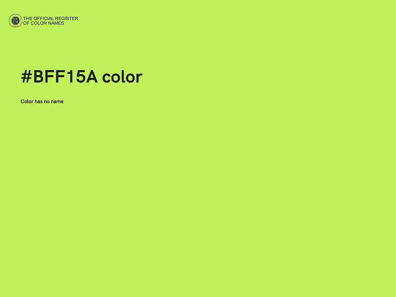 #BFF15A color image