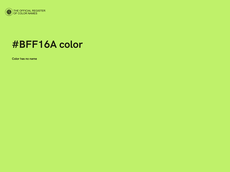 #BFF16A color image