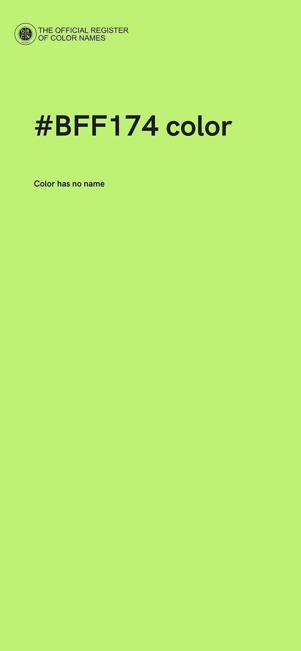 #BFF174 color image