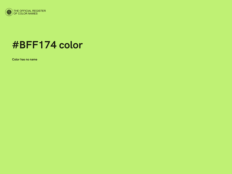 #BFF174 color image