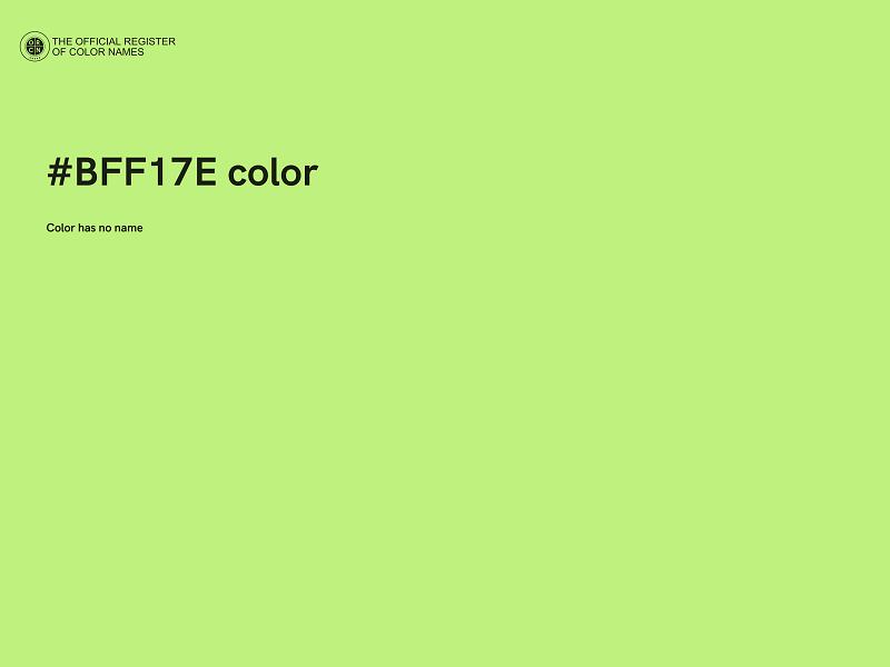 #BFF17E color image