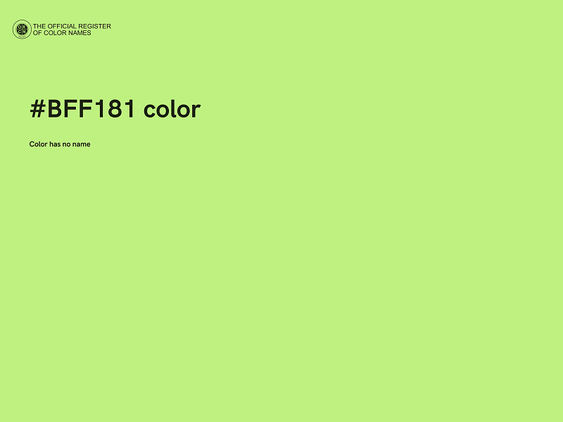 #BFF181 color image