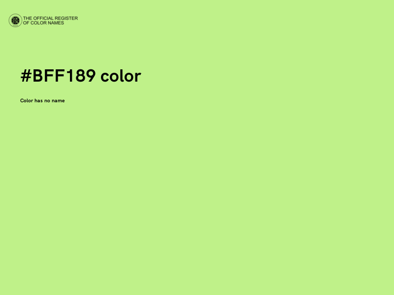 #BFF189 color image