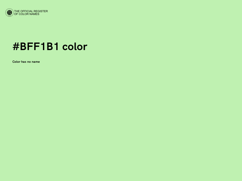 #BFF1B1 color image