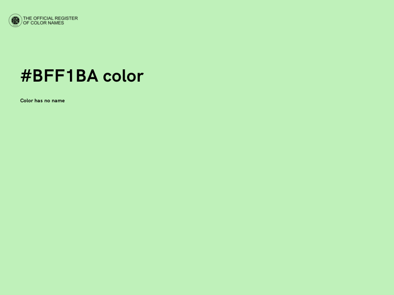#BFF1BA color image