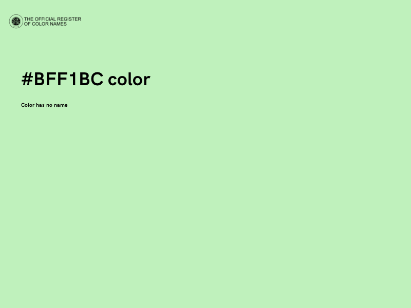 #BFF1BC color image