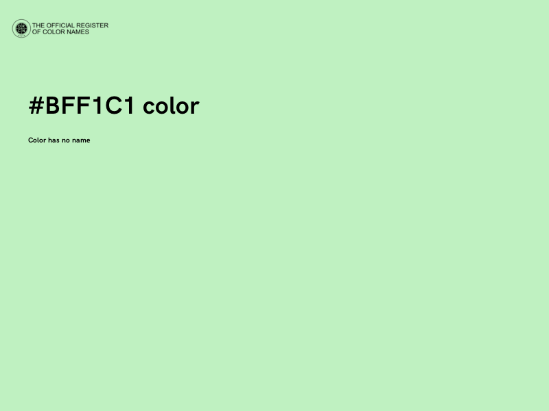 #BFF1C1 color image