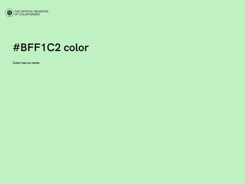 #BFF1C2 color image