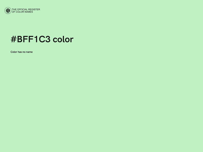 #BFF1C3 color image