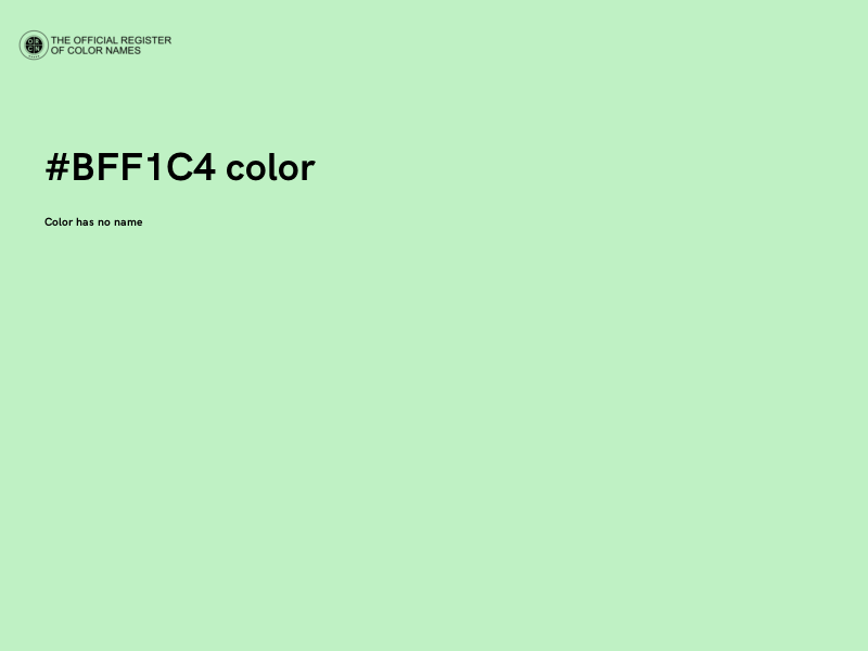 #BFF1C4 color image